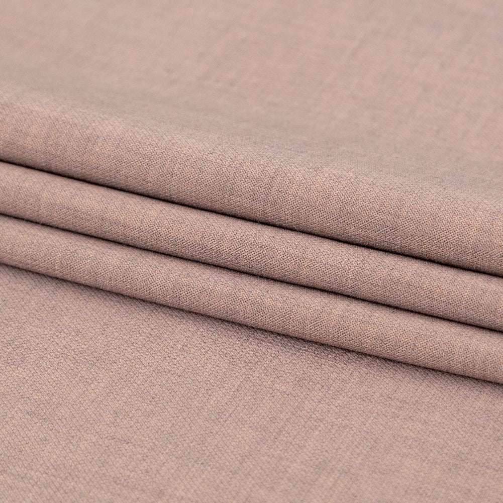Italian Fawn Stretch Virgin Wool Suiting Folded