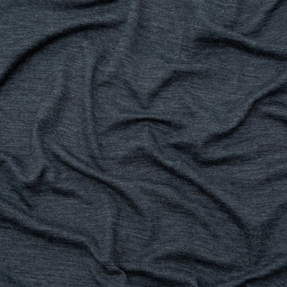 Italian Heathered Gray and Light Gray Double Faced Wool Double Knit