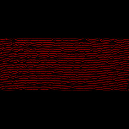 Black Polyester Jersey with Red and Black Bengal Striped Ruffles Full