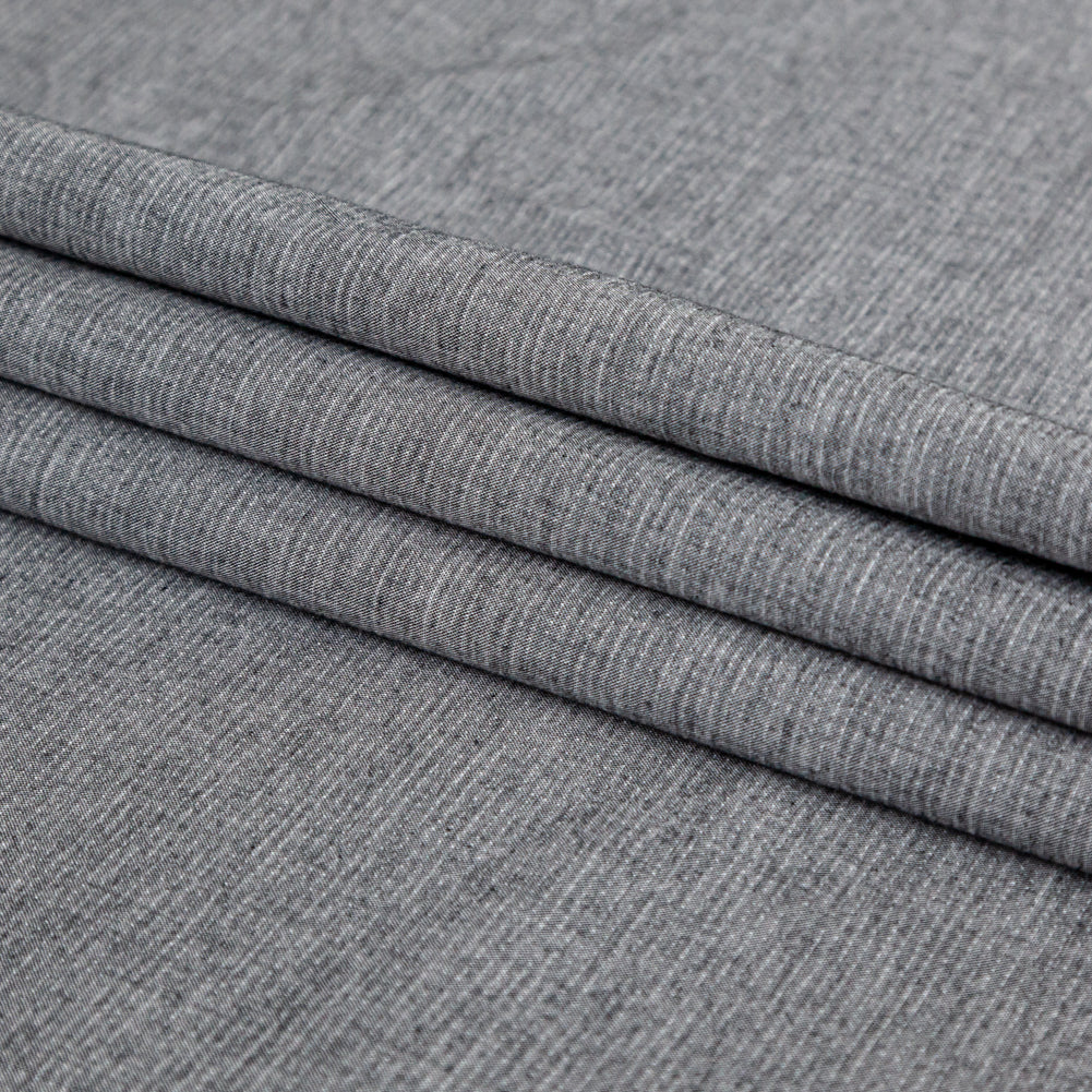 Heathered Tornado and Antarctica Reversible Perforated Cotton Chambray Folded
