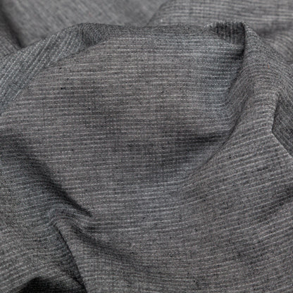 Heathered Tornado and Antarctica Reversible Perforated Cotton Chambray Detail