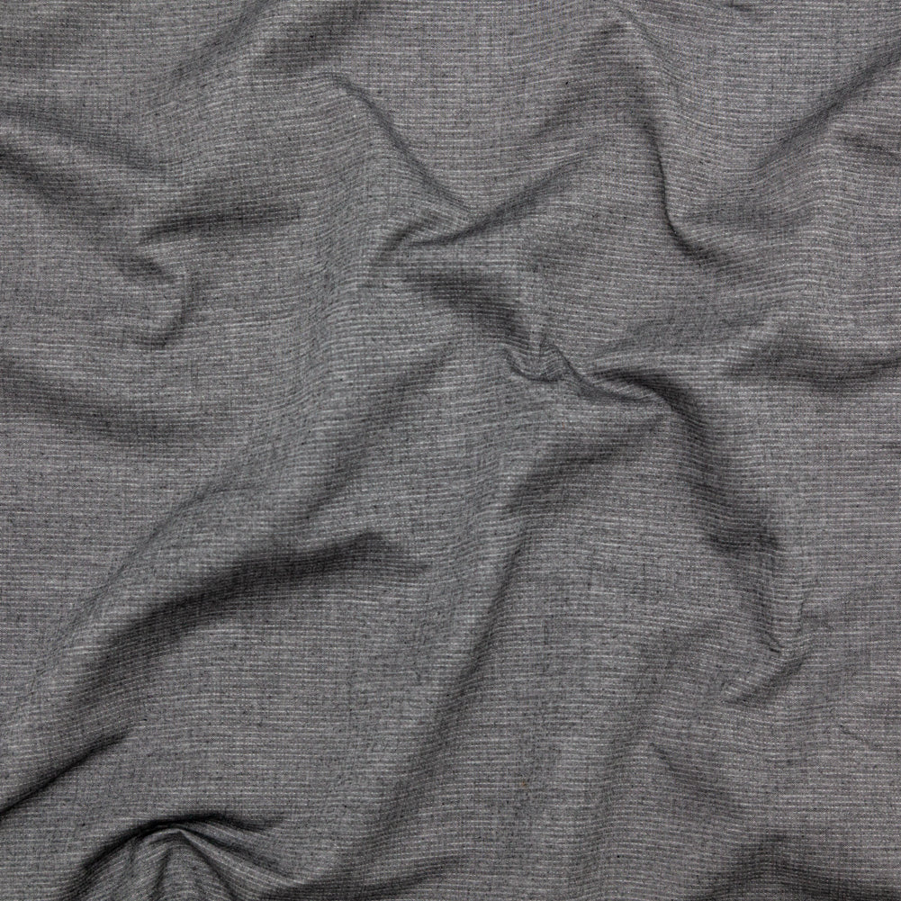 Heathered Tornado and Antarctica Reversible Perforated Cotton Chambray