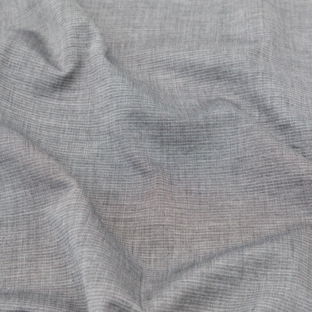 Rag & Bone Heathered Gray and White Lightweight Cotton Double Cloth Detail