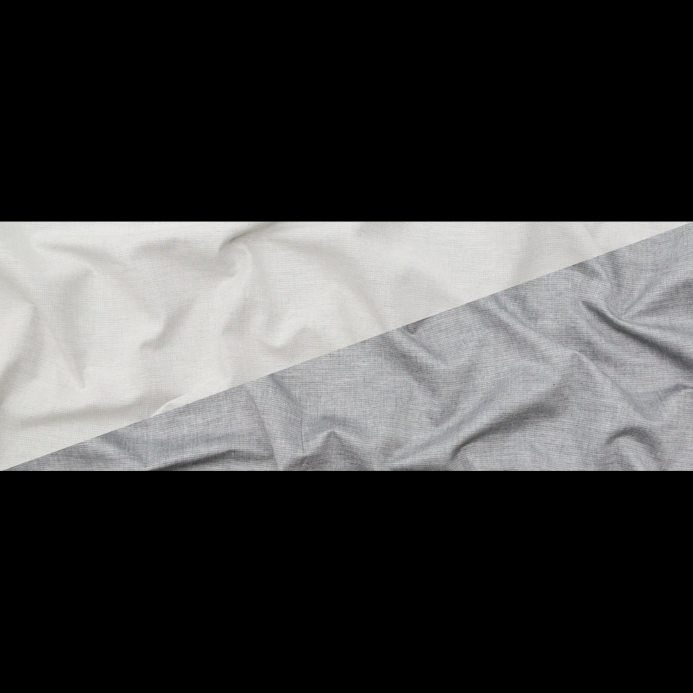 Rag & Bone Heathered Gray and White Lightweight Cotton Double Cloth Full