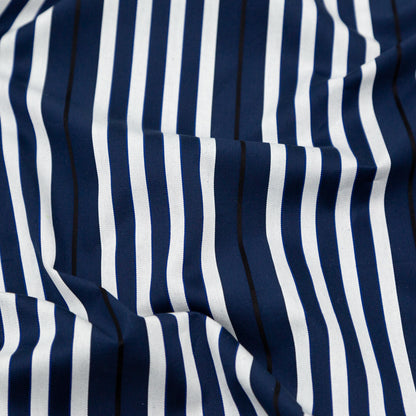 Rag & Bone Navy and White Tactile Striped Cotton Woven Detail