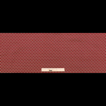 Red and Beige Geometric Stretch Cotton Print Full