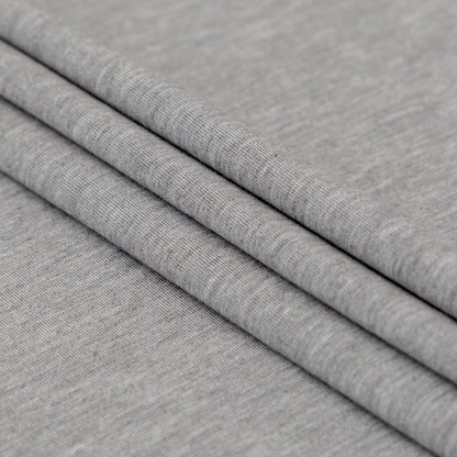 Italian Heathered Gray Brushed Back Viscose Jersey Folded