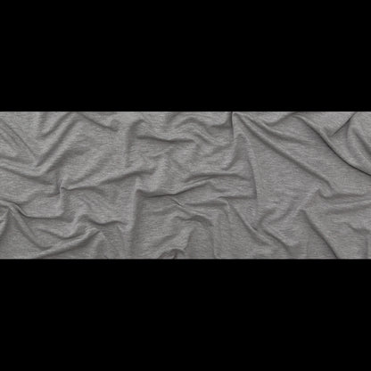 Italian Heathered Gray Brushed Back Viscose Jersey Full