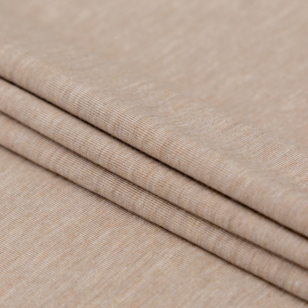 Italian Heather Taupe Stretch Viscose Jersey Folded
