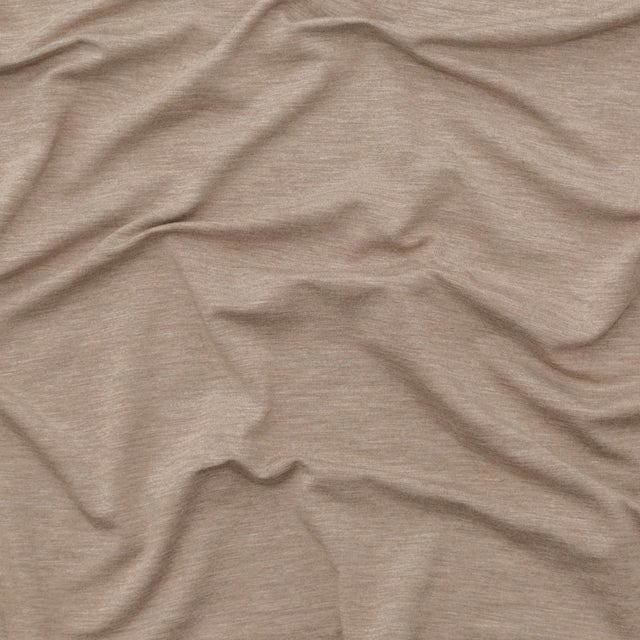 Italian Heather Taupe Stretch Viscose Jersey
