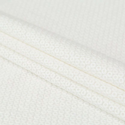 Rag & Bone White Polyester Chiffon with Cotton Embroidered Circles Folded