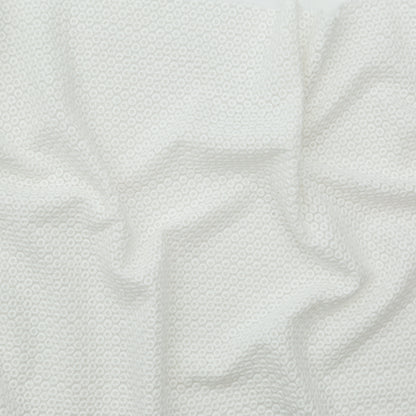 Rag & Bone White Polyester Chiffon with Cotton Embroidered Circles