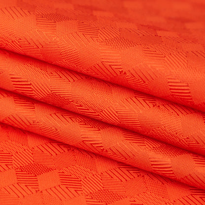 Tangerine Geometric Jacquard Lining Detail