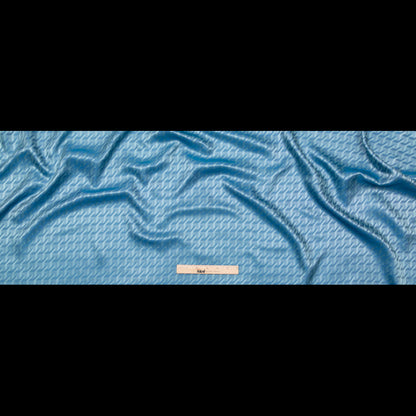 Geometric Jacquard Lining - Light Blue and Royal Blue Folded