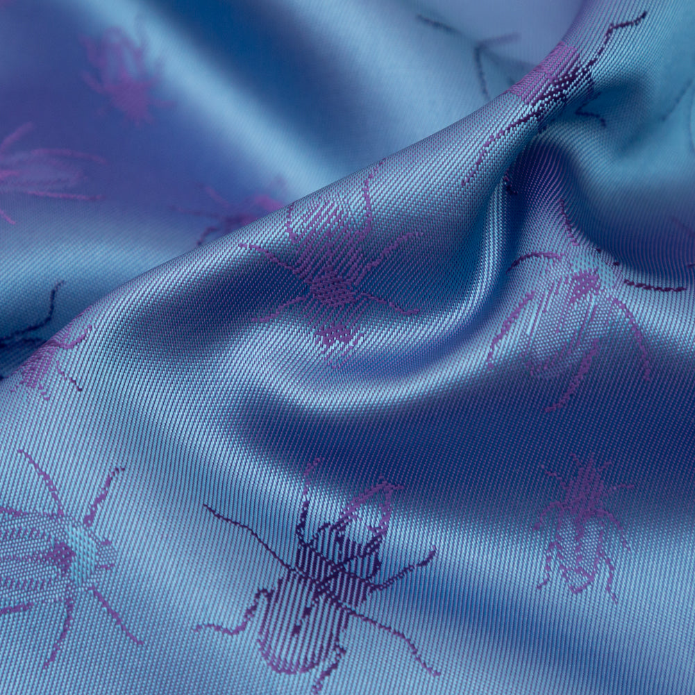 Beetles Jacquard Lining - Grape Royale and Moonlight Blue Bi-Color Full