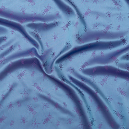 Beetles Jacquard Lining - Grape Royale and Moonlight Blue Bi-Color