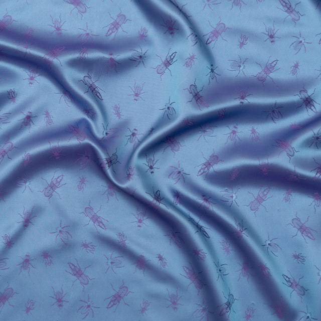 Beetles Jacquard Lining - Grape Royale and Moonlight Blue Bi-Color