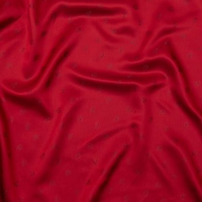 Italian Red Bi-Color Ladybug Jacquard Lining