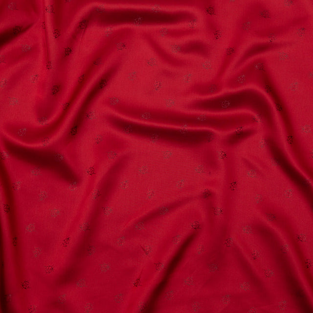 Italian Red Bi-Color Ladybug Jacquard Lining