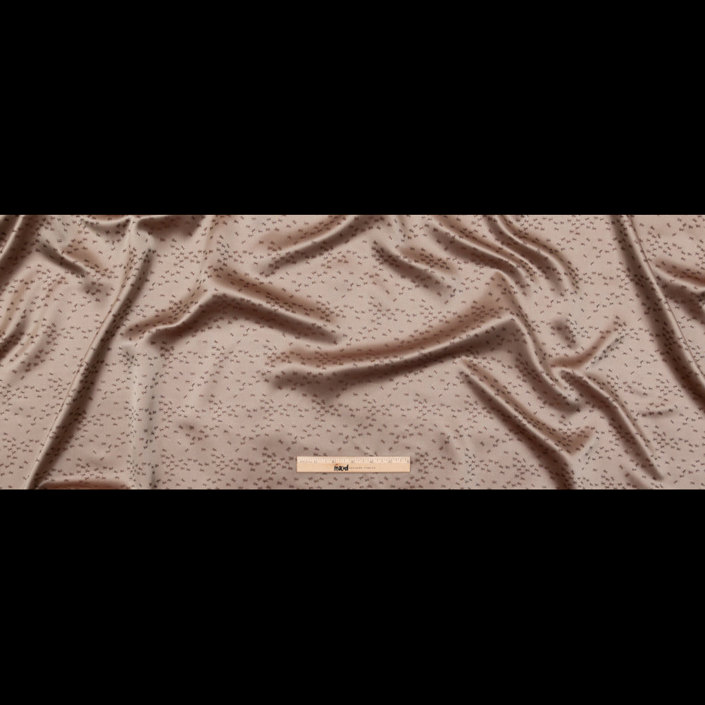 Ants Jacquard Lining - Taupe Folded