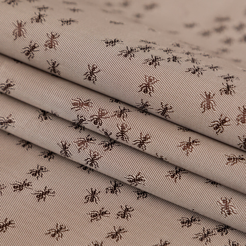 Ants Jacquard Lining - Taupe Detail