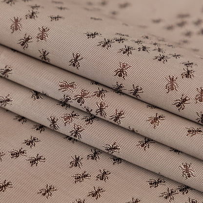 Ants Jacquard Lining - Taupe Detail