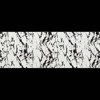 White and Black Abstract Burnout Polyester Woven with Fused Backing Full