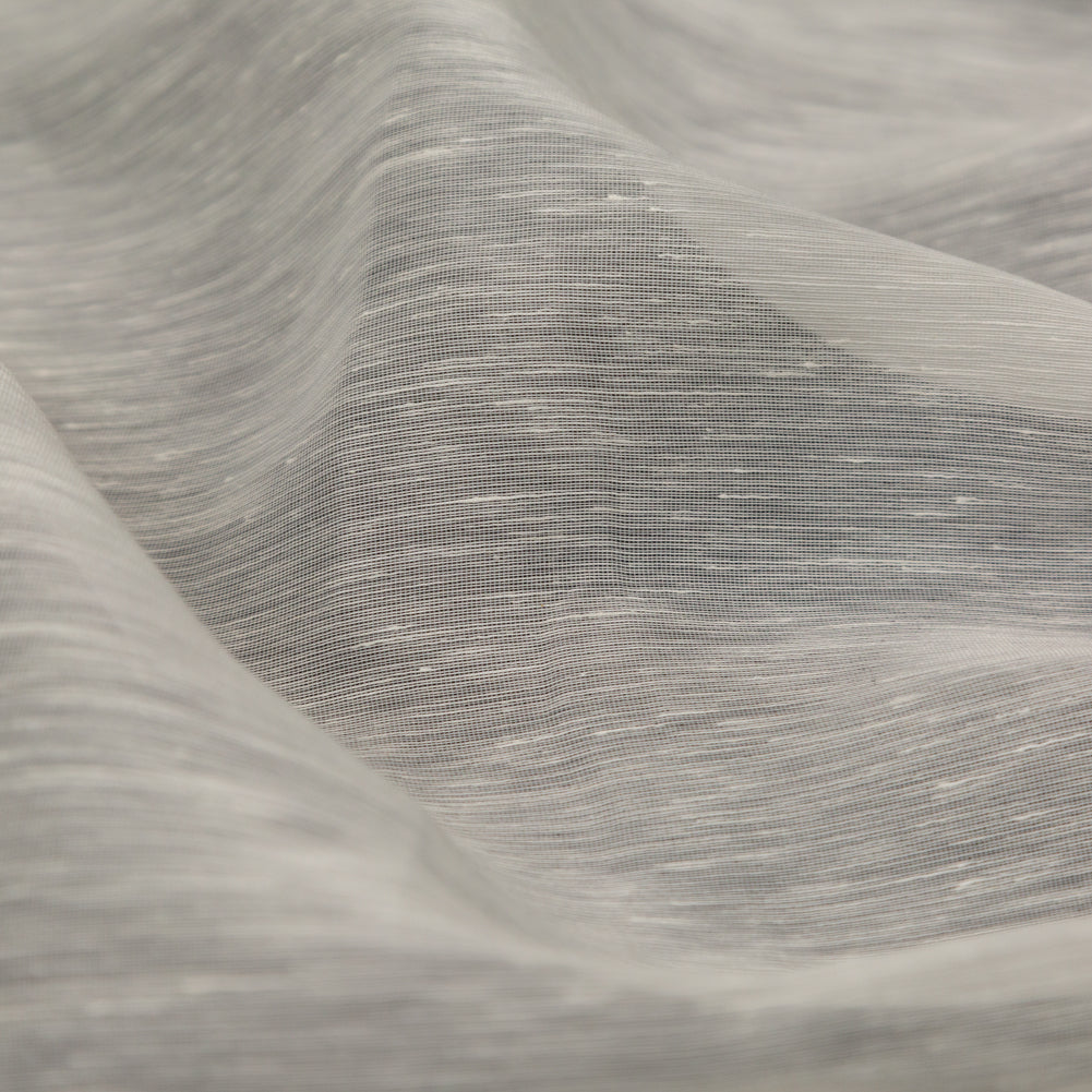 Italian Bone White Metallic Screen Linen Detail