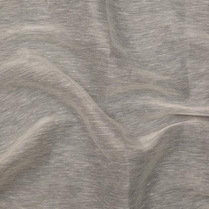 Italian Bone White Metallic Screen Linen