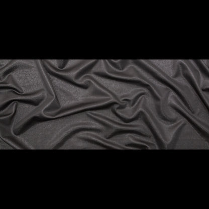 Italian Metallic Black Knit Pique Folded