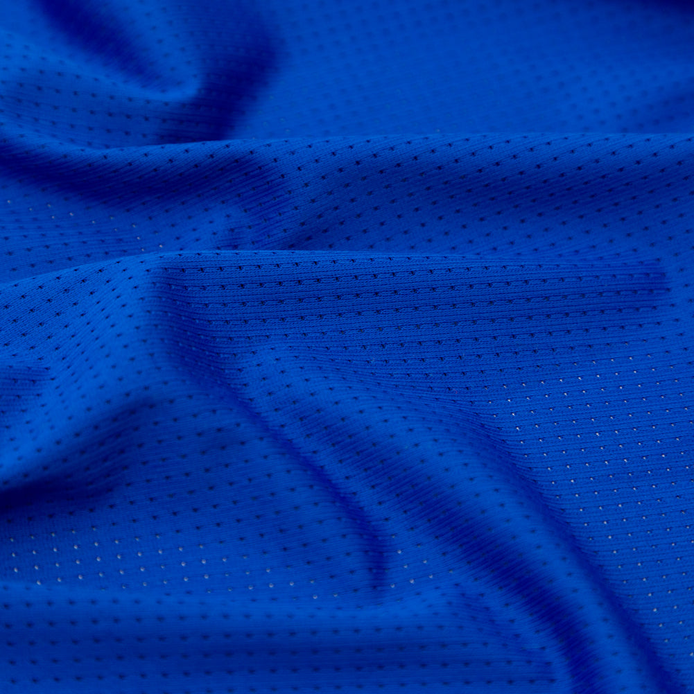 Cobalt Blue Perforated Polyester Knit Detail