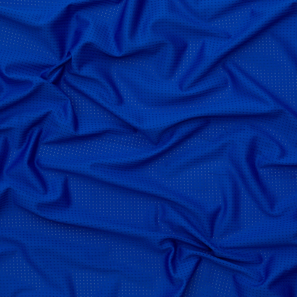 Cobalt Blue Perforated Polyester Knit