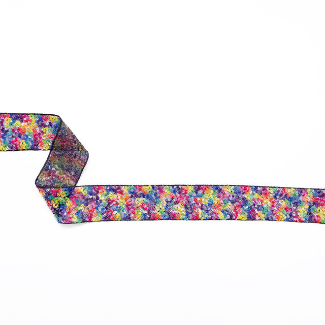 Italian Multicolor Sequin Trim - 1.375"
