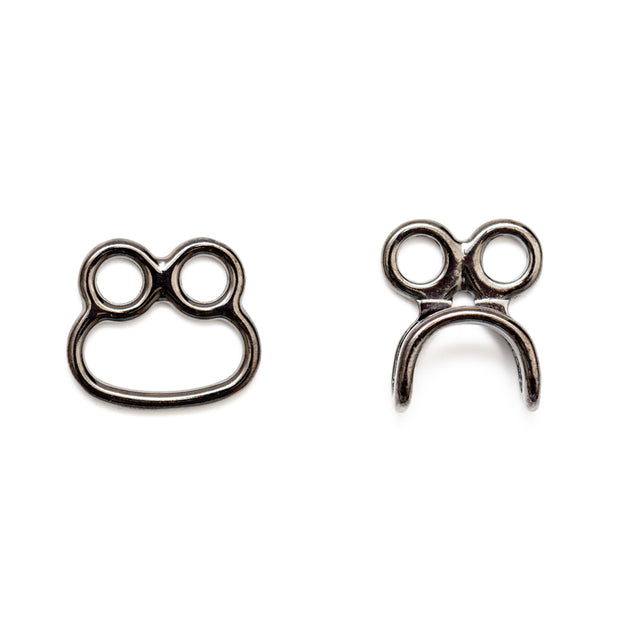 Italian Fancy Gunmetal Hook and Eye Closure