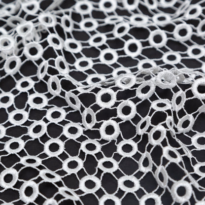 Guipure Lace - Off-White Geometric Circles Detail
