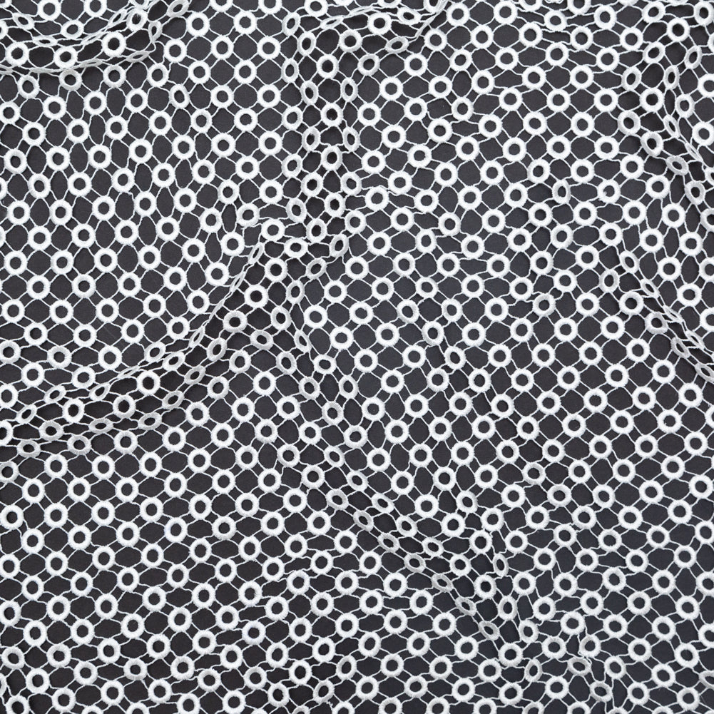 Guipure Lace - Off-White Geometric Circles