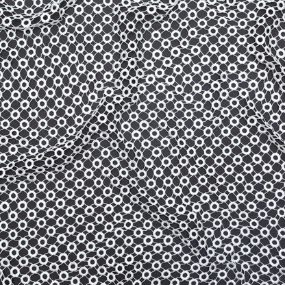 Guipure Lace - Off-White Geometric Circles