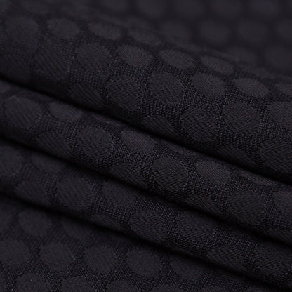 Black Circles Rayon Jacquard Folded