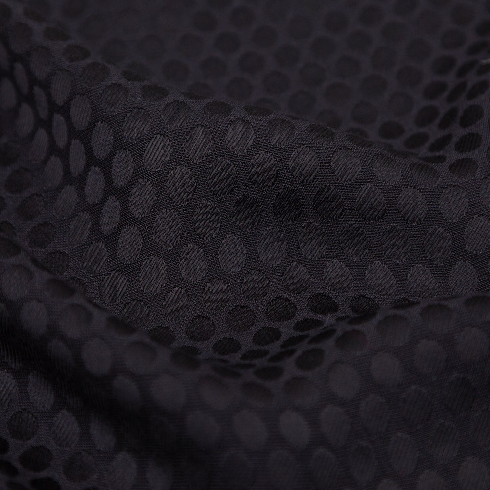 Black Circles Rayon Jacquard Detail