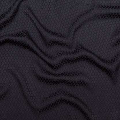 Black Circles Rayon Jacquard