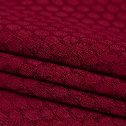 Wine Circles Rayon Jacquard Folded