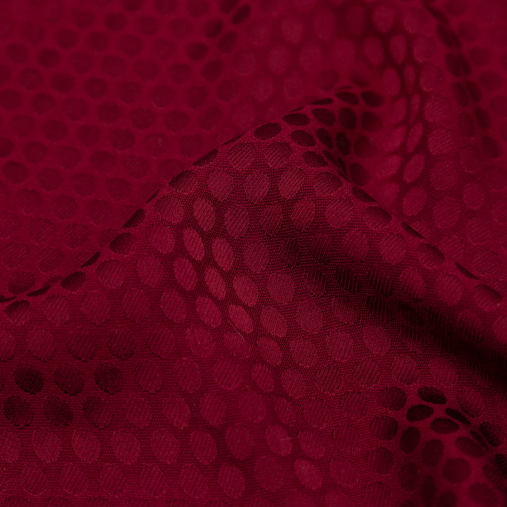 Wine Circles Rayon Jacquard Detail