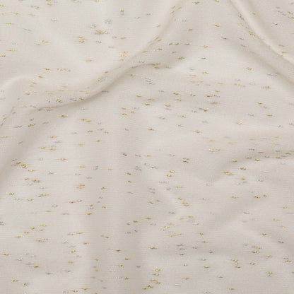 Metallic Gold and Silver Slubbed Scrim