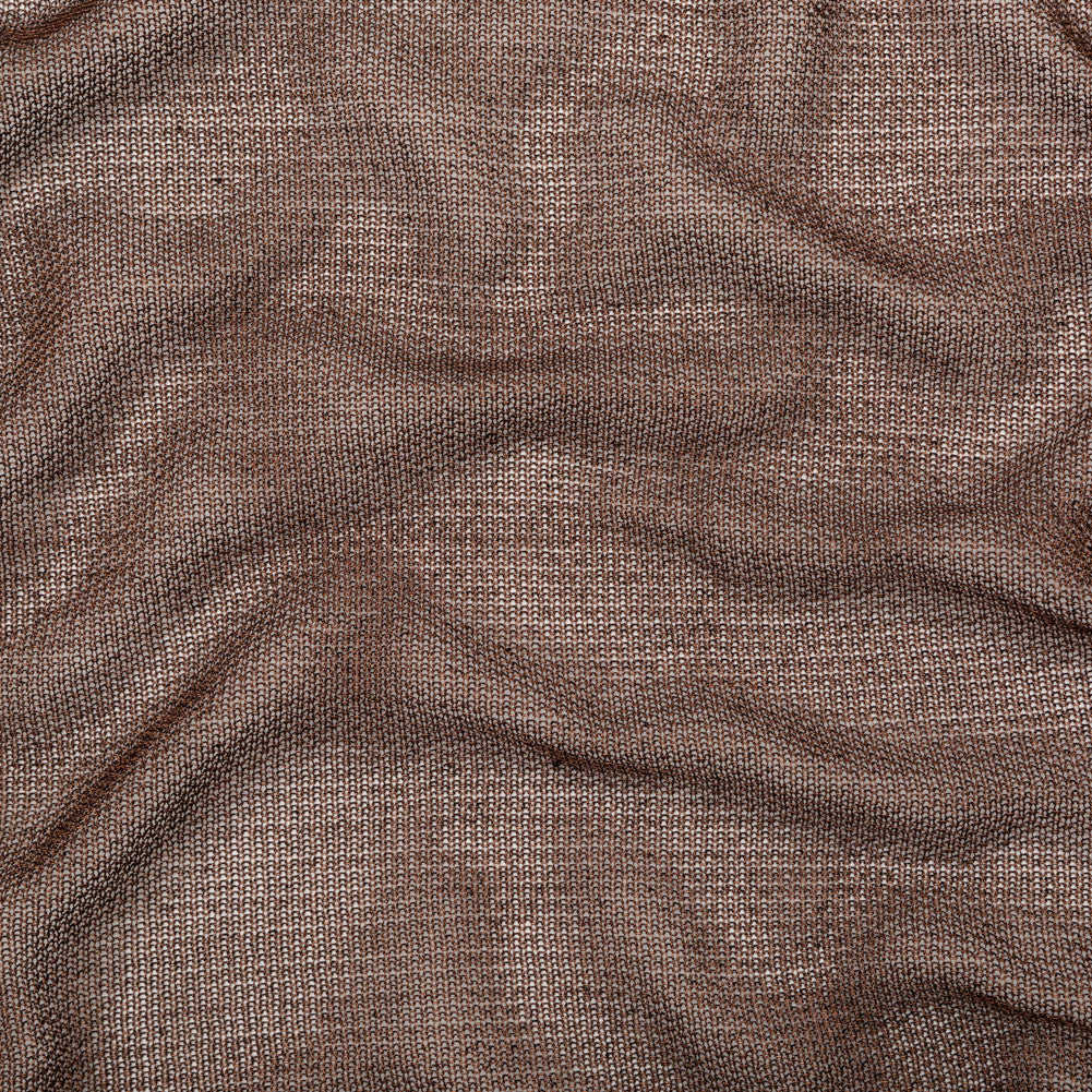 Metallic Faux Knit Chainmail - Brown