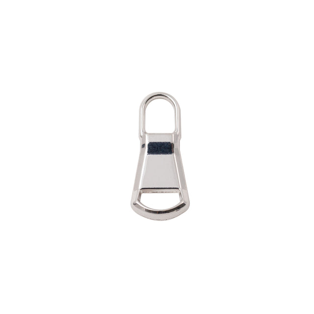 Mood Exclusive Italian Medium Silver Rounded Edge Metal Zipper Pull