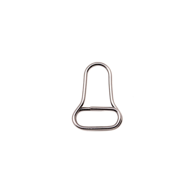 Mood Exclusive Italian Small Gunmetal Open Bell-Shaped Metal Zipper Pull