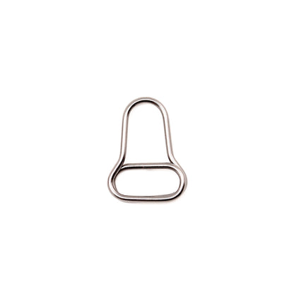 Mood Exclusive Italian Large Gunmetal Open Bell-Shaped Metal Zipper Pull