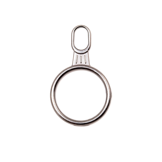 Mood Exclusive Italian Large Gunmetal Round Metal Zipper Pull