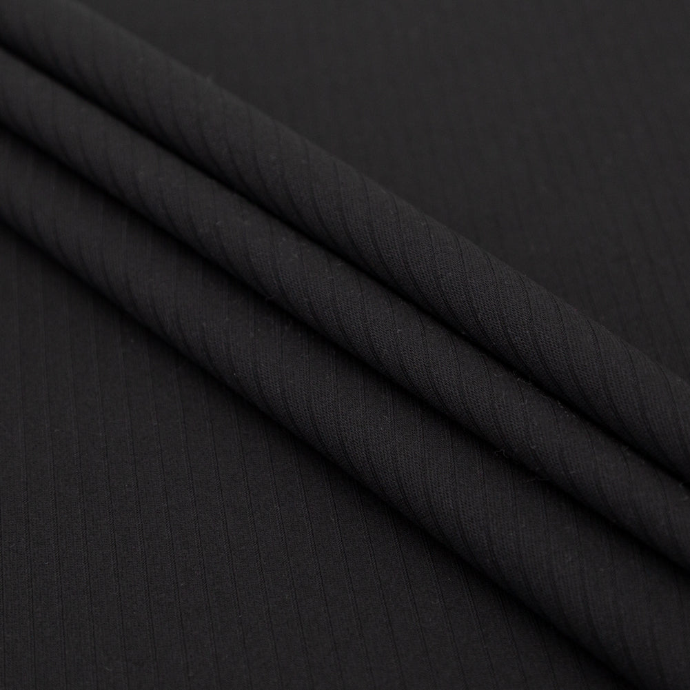 Helmut Lang Black Stretch Twill Wool Ottoman Folded