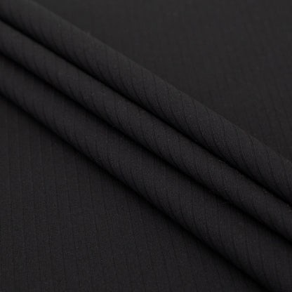 Helmut Lang Black Stretch Twill Wool Ottoman Folded